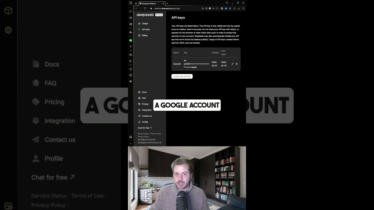 БЕСПЛАТНЫЙ API-ключ DeepSeek &mdash; разблокируйте его всего за 20 секунд!