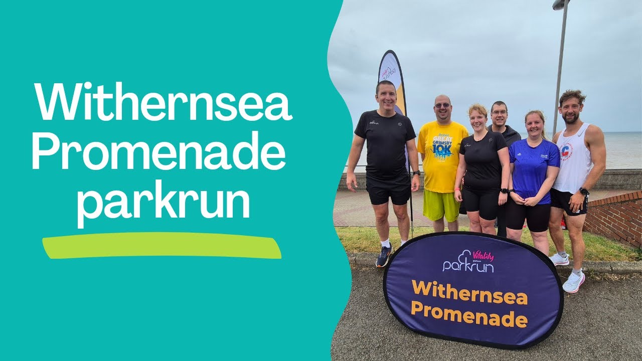Withernsea Promenade parkrun. Marathon paced parkrun on a flat 3 lap course