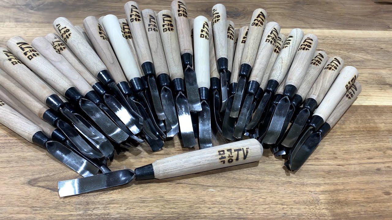 Wood Carving Chisel Making Process / High Carbon laminated Steel Blade / Blacksmithing & Woodworking