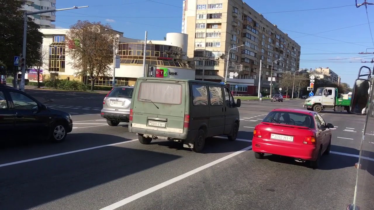 ул. Максима Богдановича из автобуса, Минск 2017