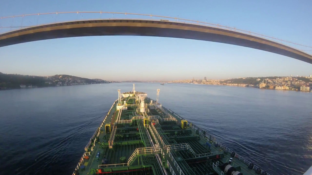Ship under pilotage in Istanbul Strait (Bosphorus)