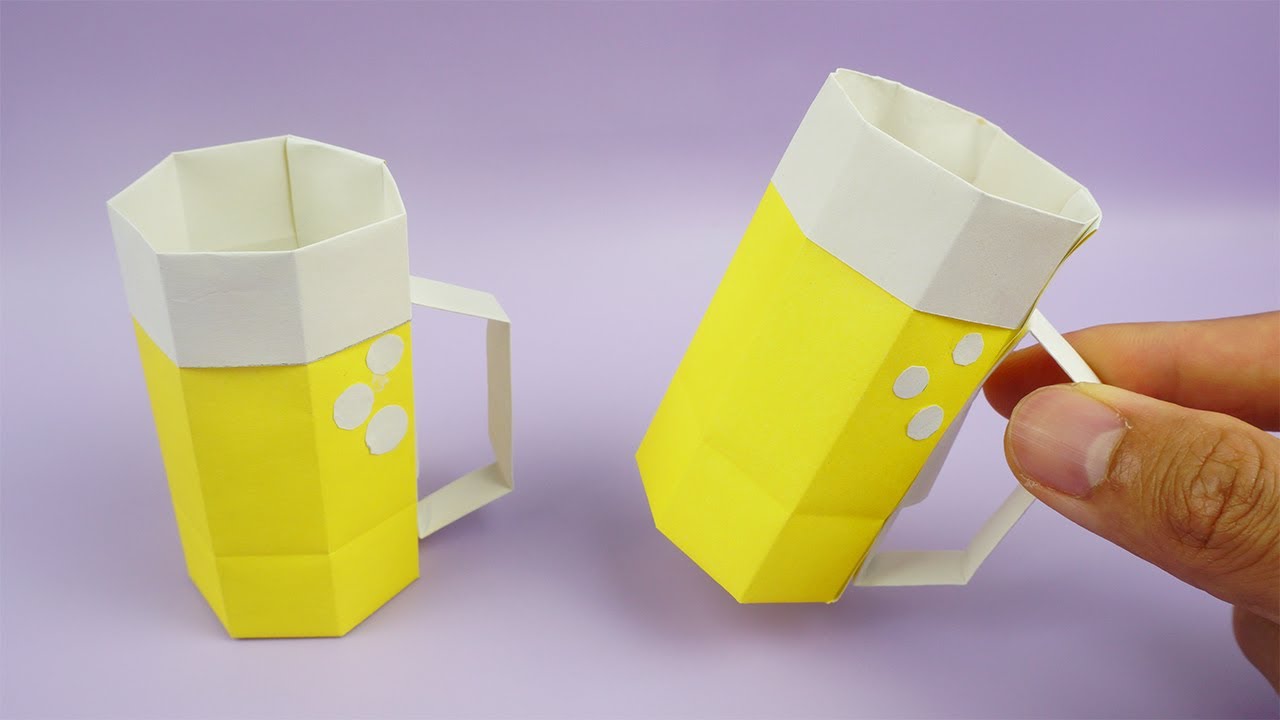 Bierkrug aus papier basteln - Basteln mit papier | DIY Bastelideen