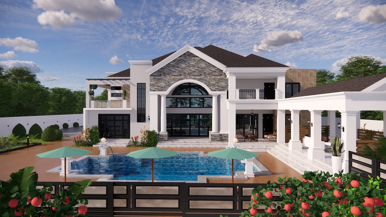 6 Bedroom Mansion Design   ID9043