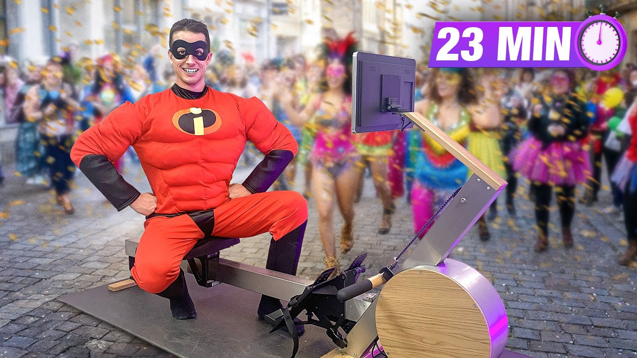 J’ai fait 23 minutes de rameur déguisé en super-héros (défi)