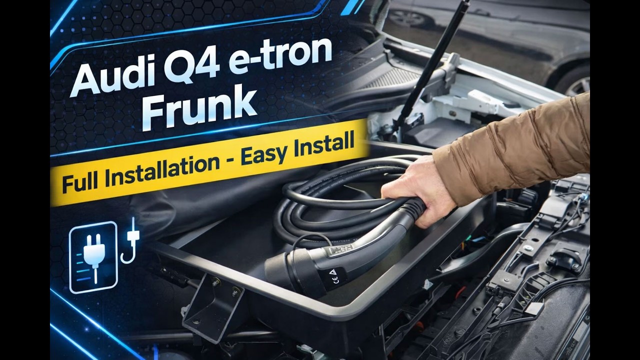 Audi Q4 e-tron Frunk Installation med hjelm dæmper