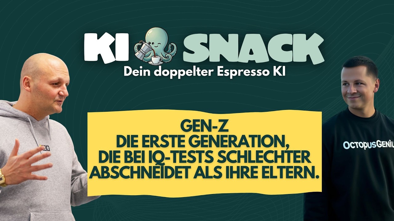 KI-Snack #26 - Die erste Generation, die bei IQ-Tests schlechter abschneidet als ihre Eltern.