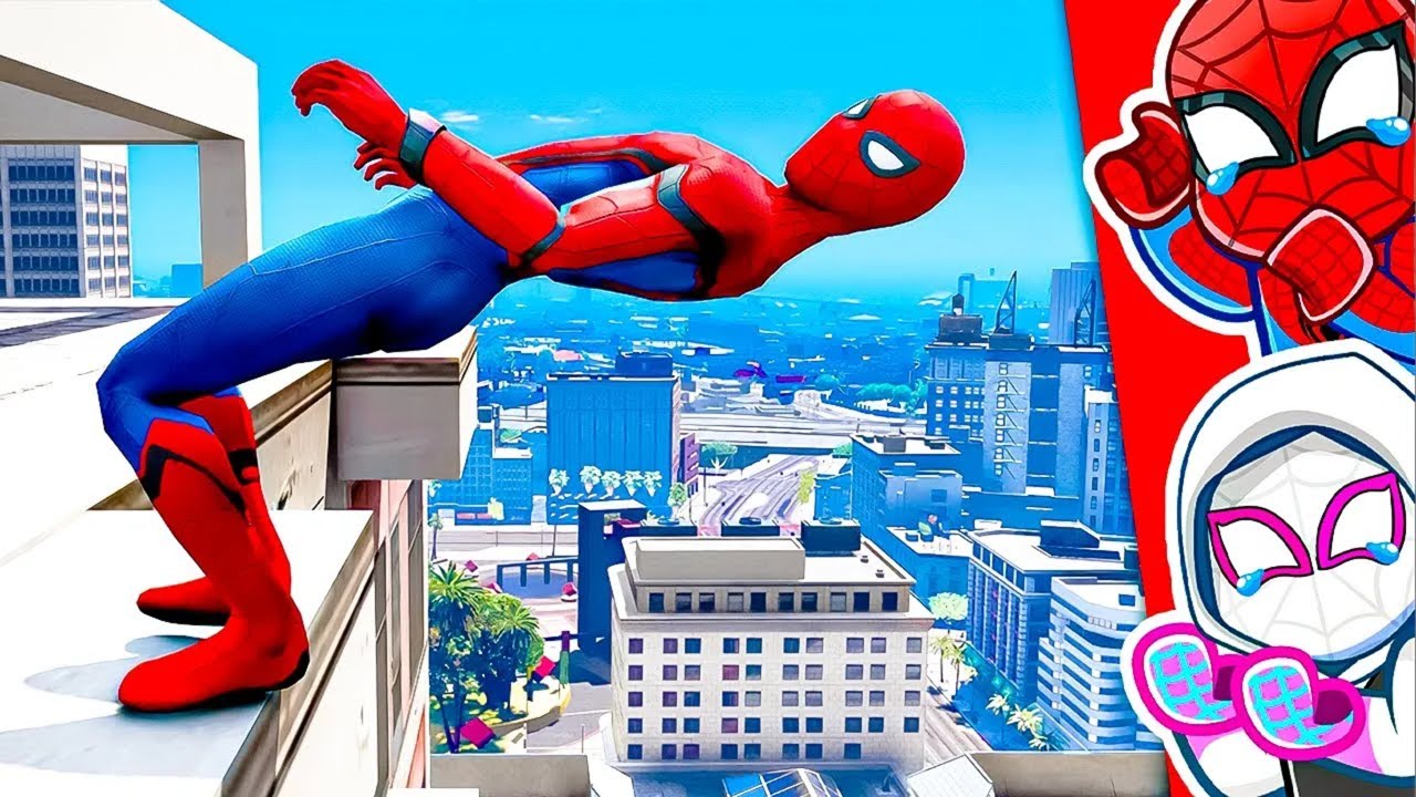 SPIDERMAN Scariest Building Fall EVER! (Try Not To Laugh!)