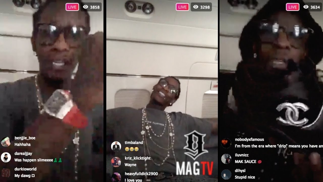 Young Thug On Private Jet 
