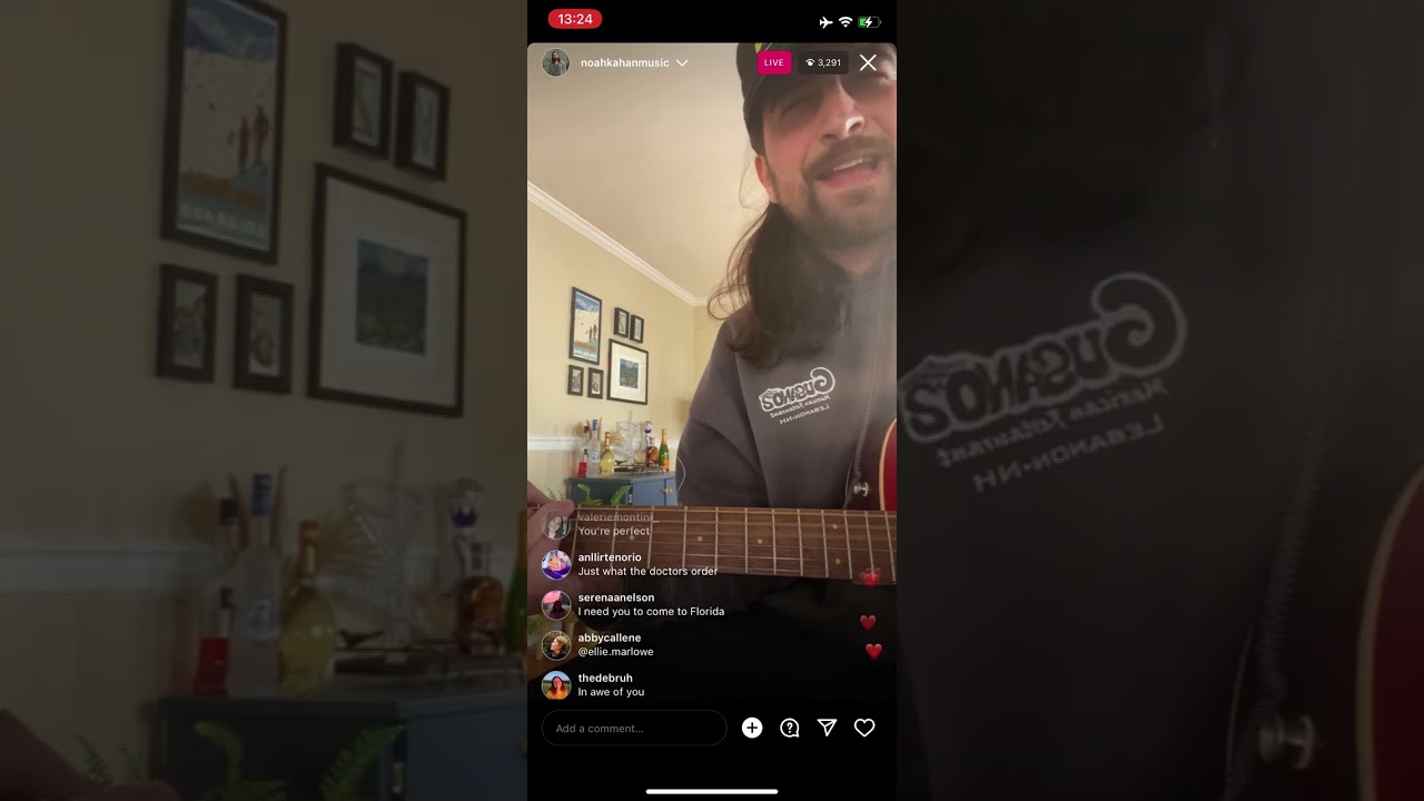 noah kahan @NoahKahan instagram live 05/01/23