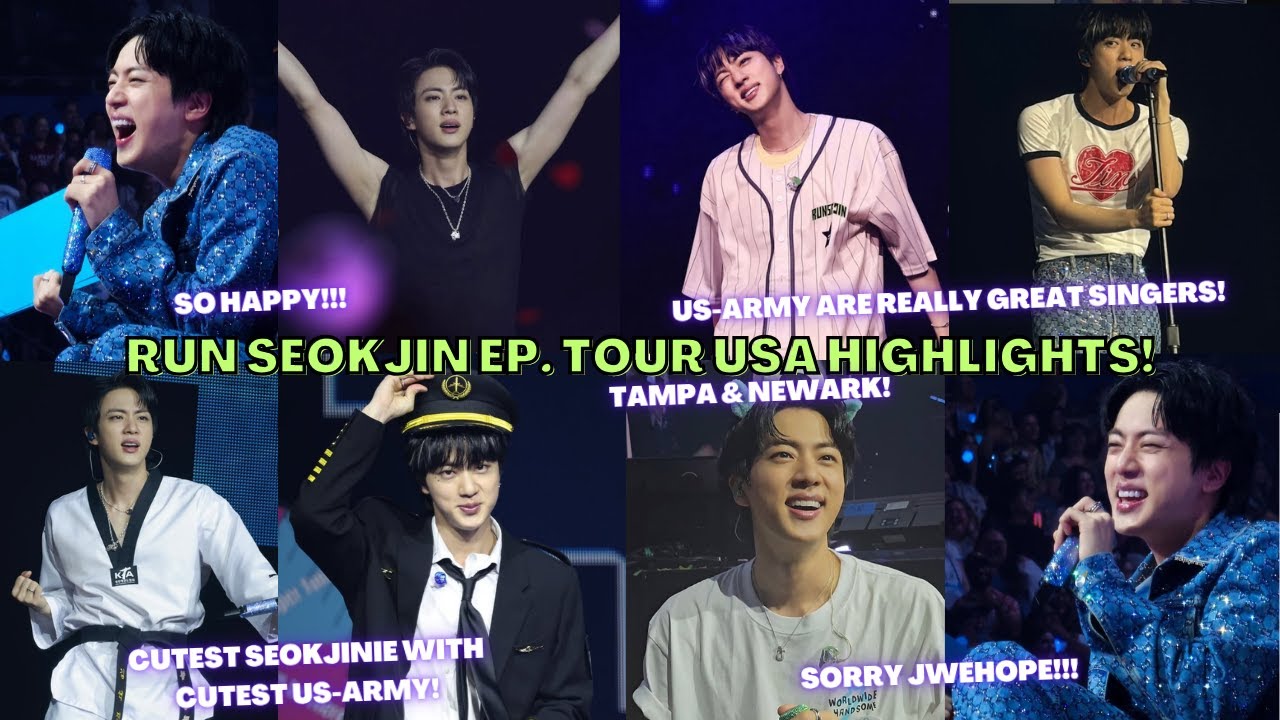 RUN SEOKJIN EP. TOUR TAMPA & NEWARK LIVE Moments-SORRY JWEHOPE, MOON SINGERS, JIN BAND #진 #jin #bts