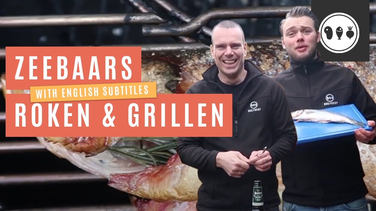 Zeebaars roken en grillen op de BBQ