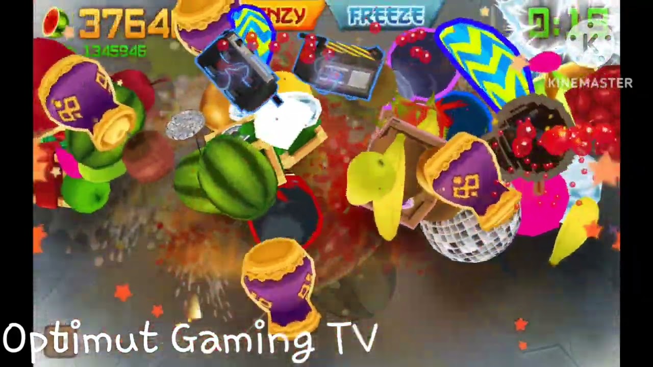 Fruit Ninja Crazy Disco Arcade Mode With Golden Ember Blade