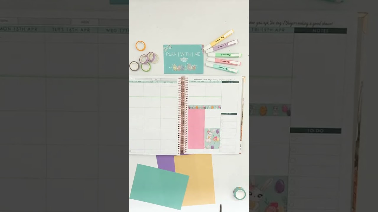 Easter Planner Spread Decorating
