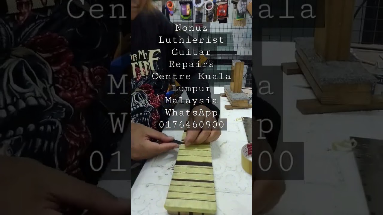 Warwick bass truss rod recovery part 8 #guitar #luthier Nonuz Luthier  Malaysia WhatsApp 0176460900