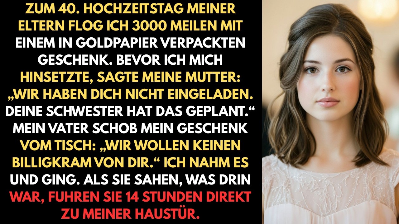 Meine Eltern sagten zu ihrem Hochzeitstag: „Wir haben dich nicht eingeladen“ – bis sie meine