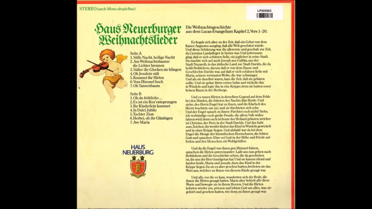 Haus Neuerburg - Nostalgische Weihnacht (Schallplatte)
