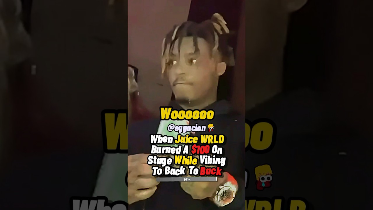 JUICE WRLD BURNING MONEY ON STAGE&hellip;