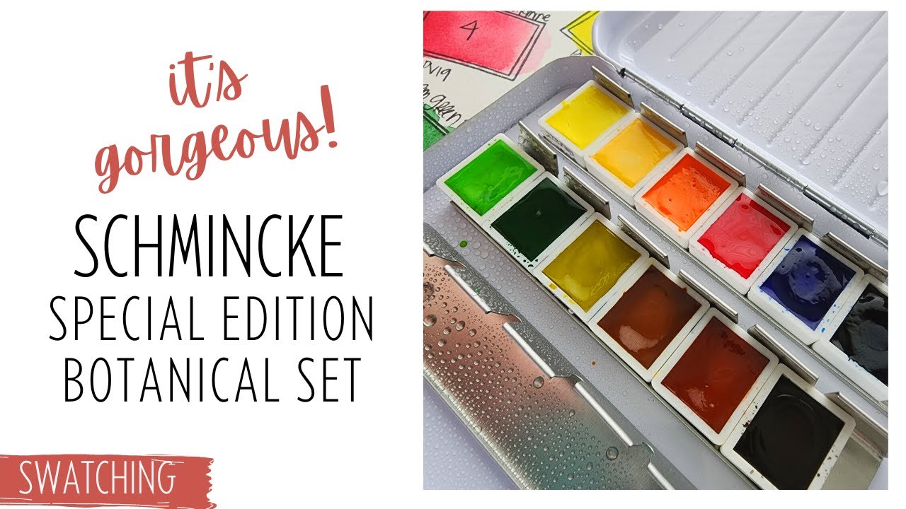 Swatching the Schmincke Botanical Set | Special Edition Palette