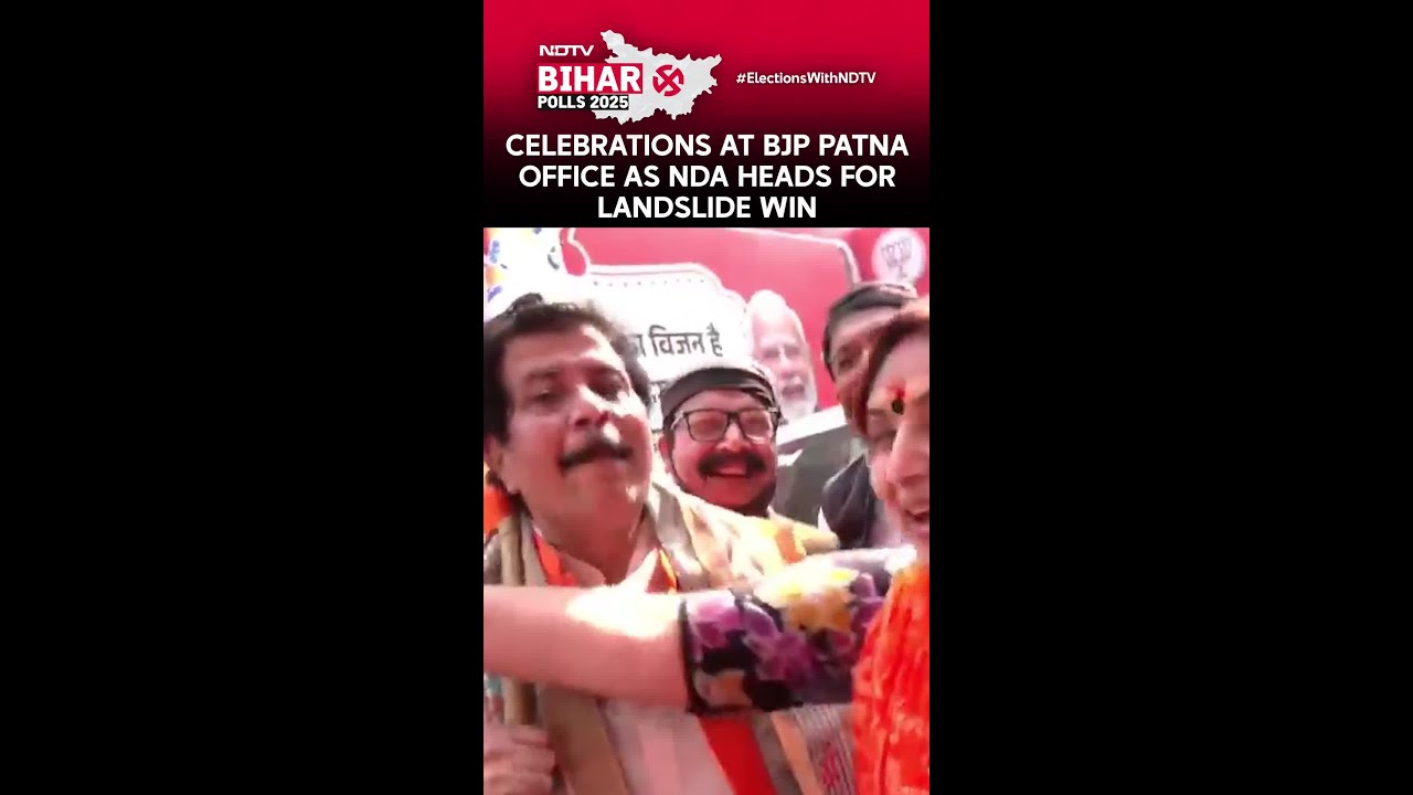 Bihar Election Results | Celebrations At BJP Patna Office As NDA Heads for Landslide Win