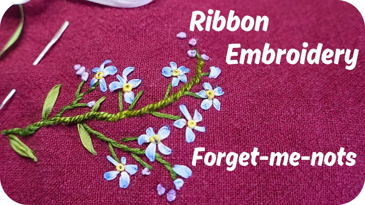 How to Embroider Ribbon Flowers (Easy Technique)