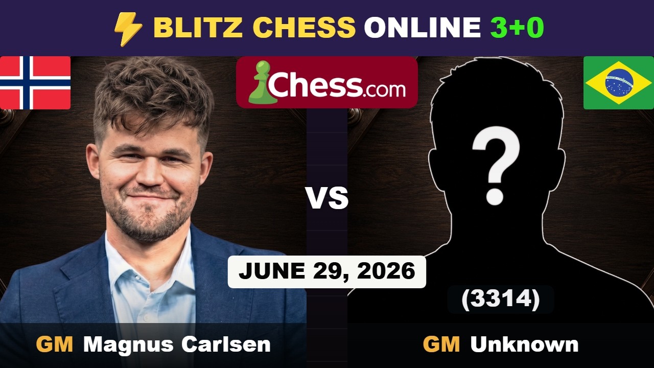 Magnus Carlsen vs Strong Grandmaster | Blitz Chess 3+0 | June 29, 2026