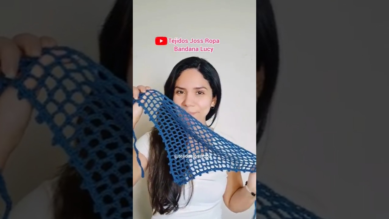 tutorial 👆 bandana Lucy tejida a crochet en punto red