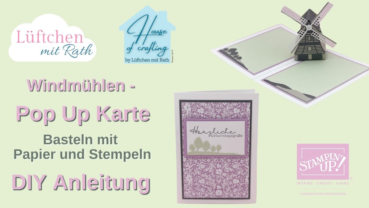 3D Windmühlen - Pop Up Karte - Stampin Up 2022