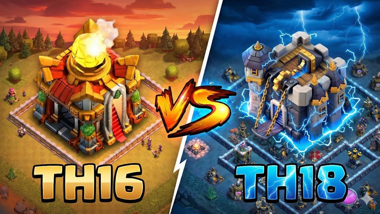 TH16 VS TH18 WAR ATTACK 🔥 || @ClashOfClans #gaming #clashofclans #th18attack #viral #gamer #trending