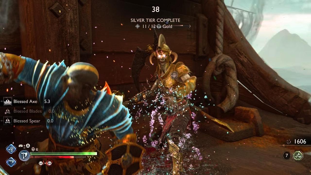 Dark Odessey Kratos VS Hjalti The Stolid berserker boss fight #331 (Give Me Prowess) (4K HDR)