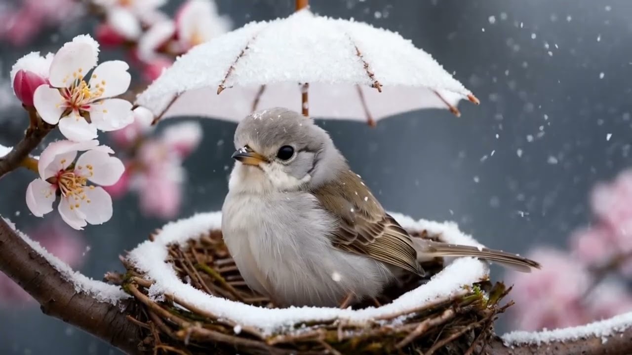 Calming Light Music for Stress Relief | Peaceful Sounds to Unwind & Adorable Birds to Heal You