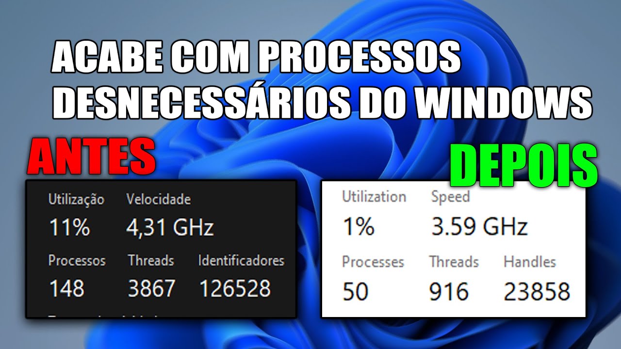 Como BAIXAR os PROCESSOS do WINDOWS! (MENOR DELAY E +FPS) 🔥