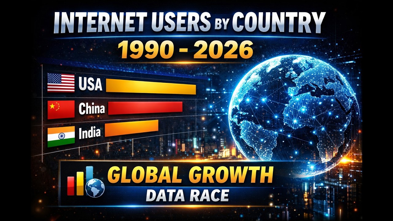Internet Users by Country 1990 &ndash; 2026  🌍 | Global Growth Data Race