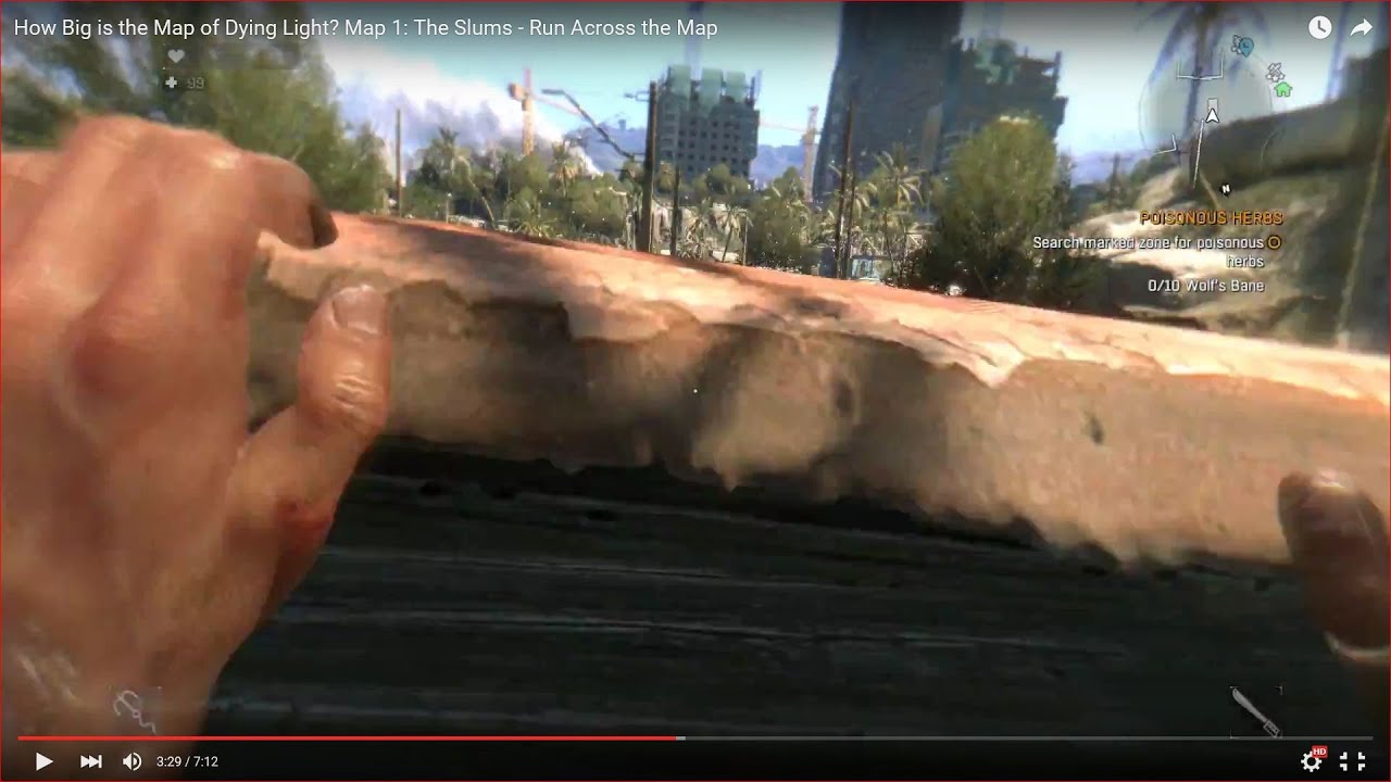 HOW BIG IS THE MAP in Dying Light (Map 1: The Slums)? Run Across the Map