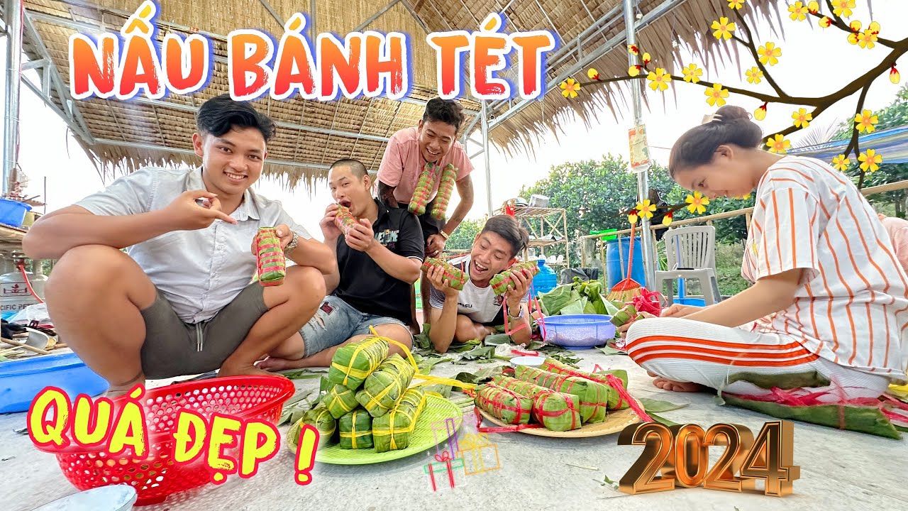 Tự Gói Và Nấu Bánh Tét Mừng Xuân 2024