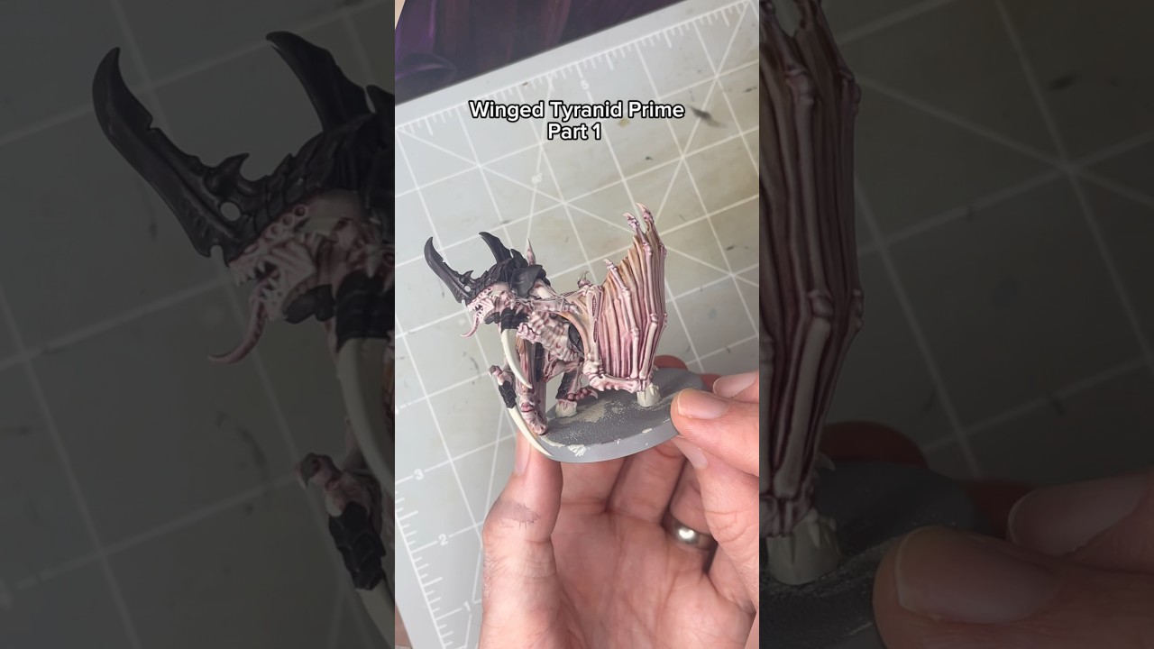 Painting a Winged Tyranid Prime - Part 1 #warhammer #40k #tyranids #miniaturepainting