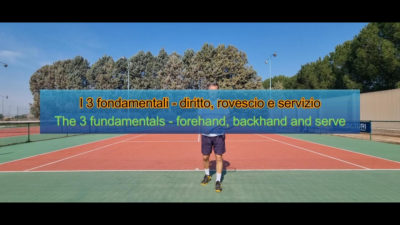 I 3 fondamentali - diritto, rovescio ad una mano e servizio (con la video analisi su ogni colpo)