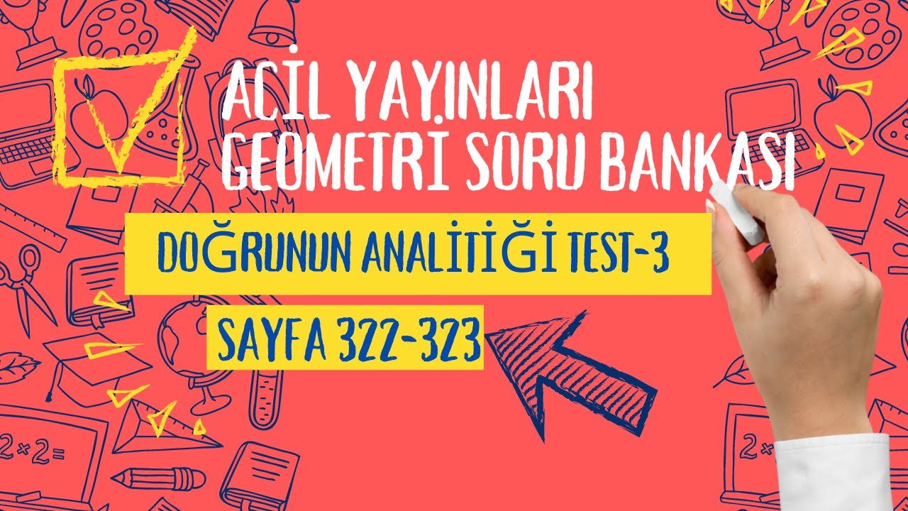 ACİL YAYINLARI GEOMETRİ SORU BANKASI (Doğrunun Analitiği Test- 3)