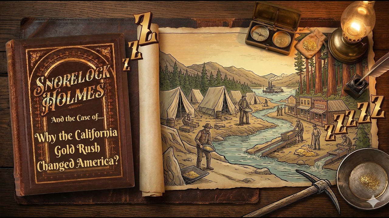 Why the California Gold Rush Changed America?| NO ADs Sleepy History|  Snorelock's Bedtime Mysteries