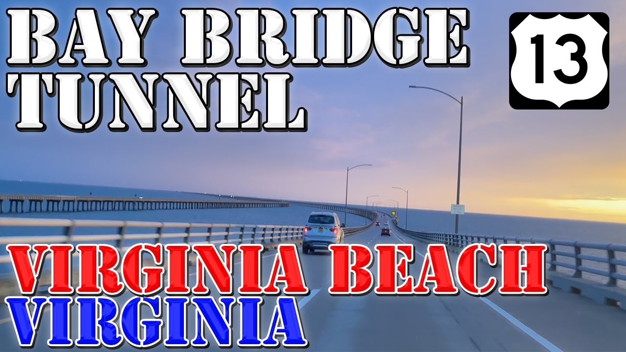 Chesapeake Bay Bridge Tunnel - Underwater - Virginia Beach - Virginia - 4K Infrastructure Drive