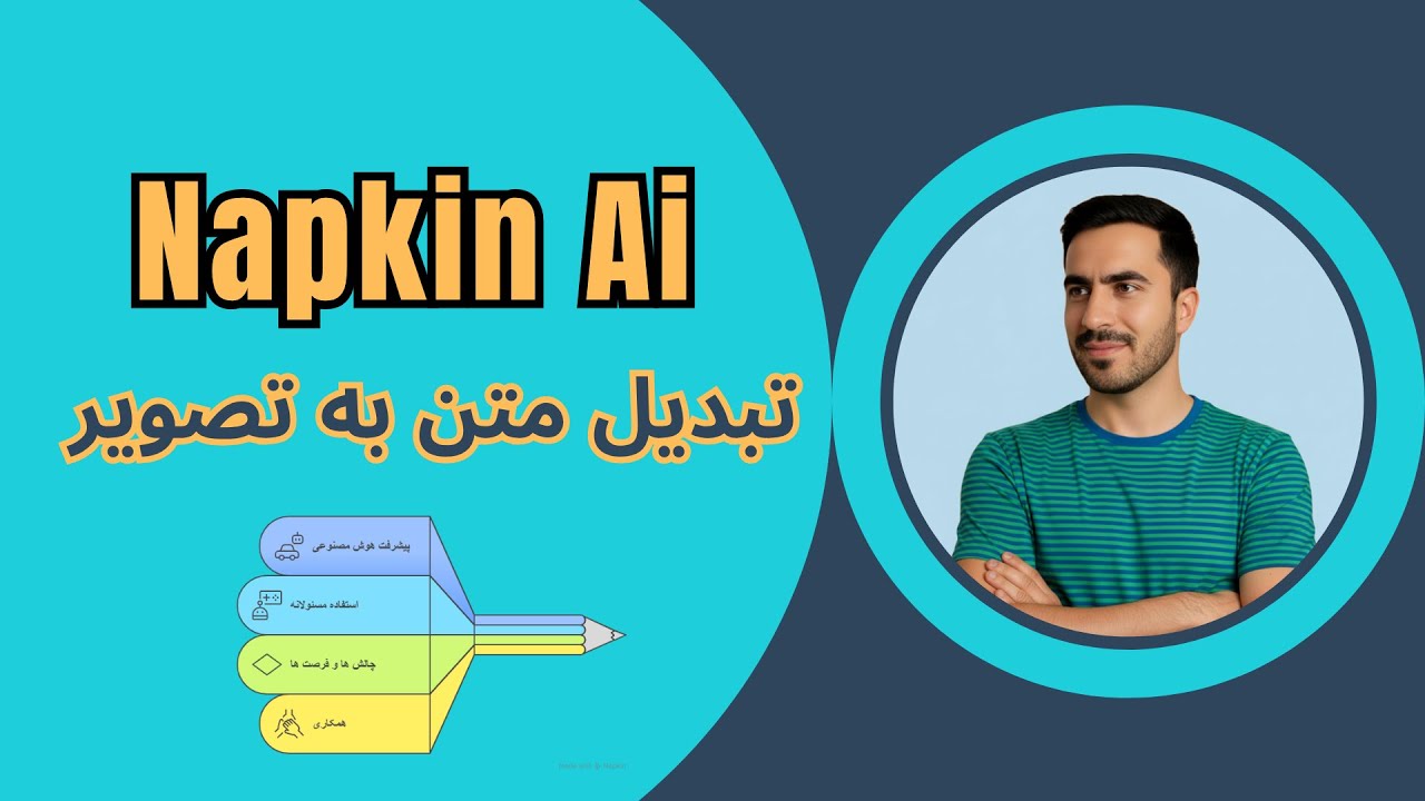 تبدیل متن به اینفوگرافیک جذاب با هوش مصنوعی! | آموزش کامل Napkin AI برای تولید محتوای حرفه‌ای 📊