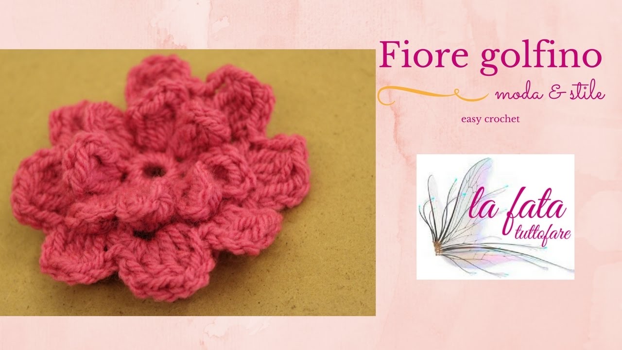 Tutorial: fiore uncinetto (flower crochet)