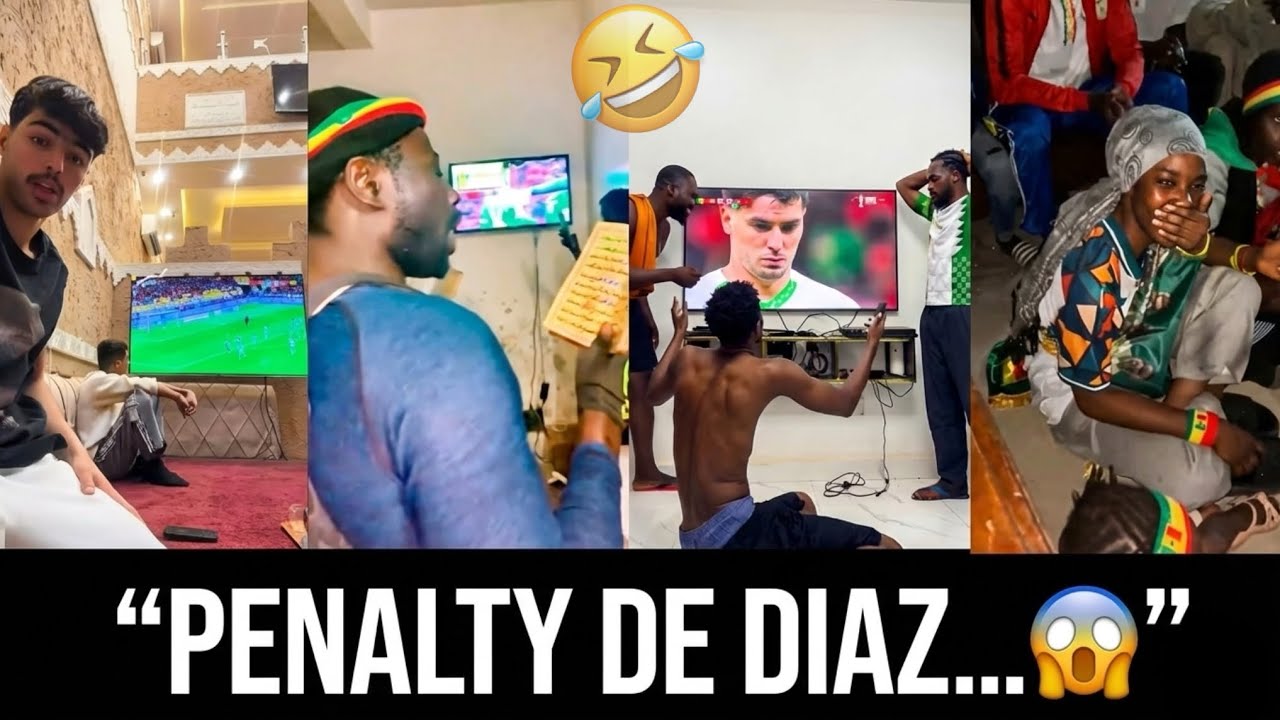 Penalty de Diaz 😱 Finale Maroc–Sénégal : réactions incroyables des supporters à la maison