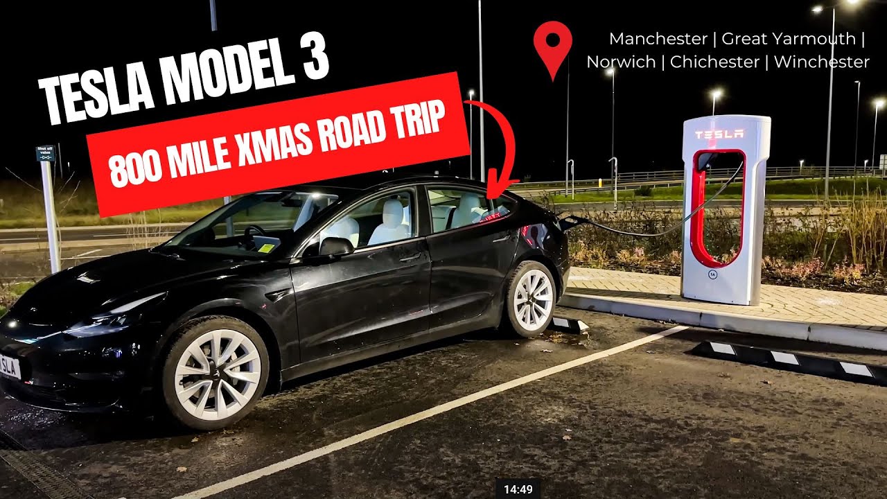 Tesla Model 3 - 800 Mile CHRISTMAS ROAD TRIP 2022 / 2023