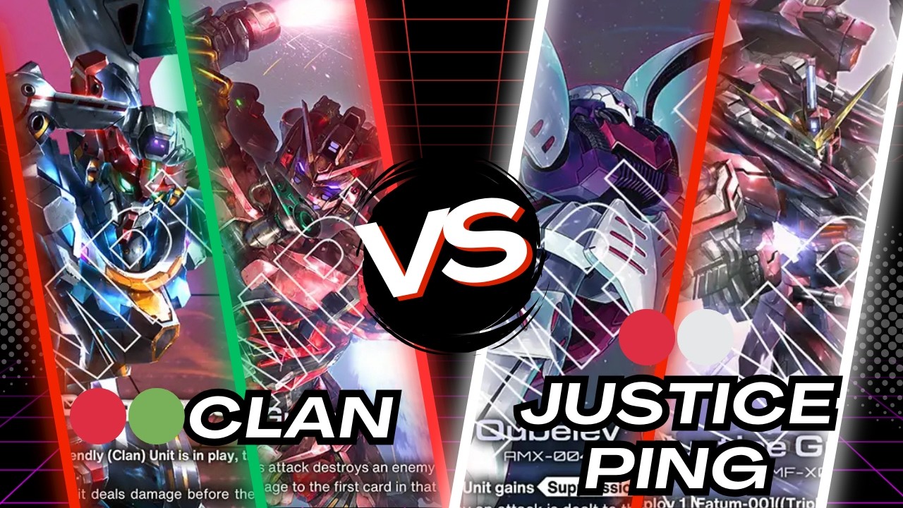 CLAN vs White/Red Ping Justice  | BO3 GD03 Match | #gundamcardgame #ガンダムカードゲーム