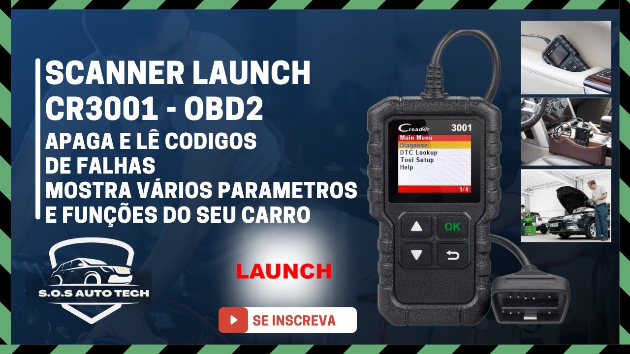 SCANNER LAUNCH CREADER 3001 - Funções e Parâmetros - Teste em  Ecosport 2014/15. #3