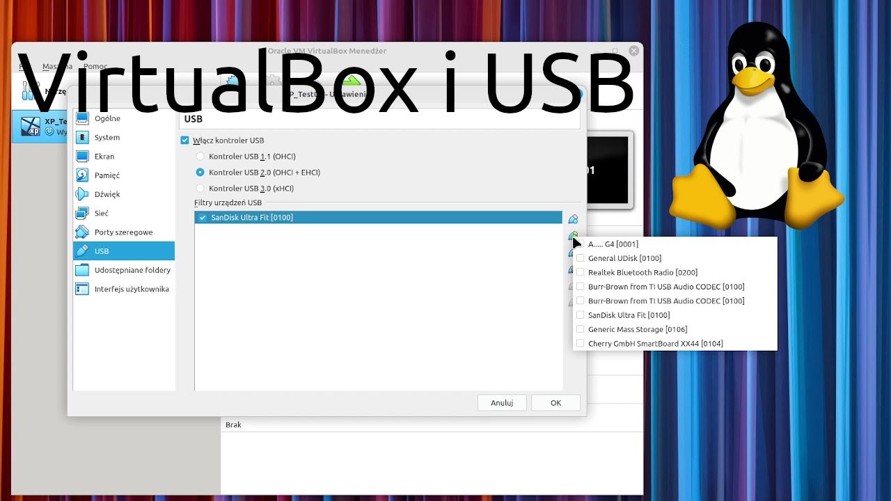 Linux & VirtualBox i urządzenia USB