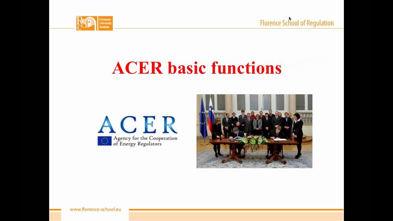 Pippo Ranci  |  FSR Introductory Webinar on Introduction to ACER