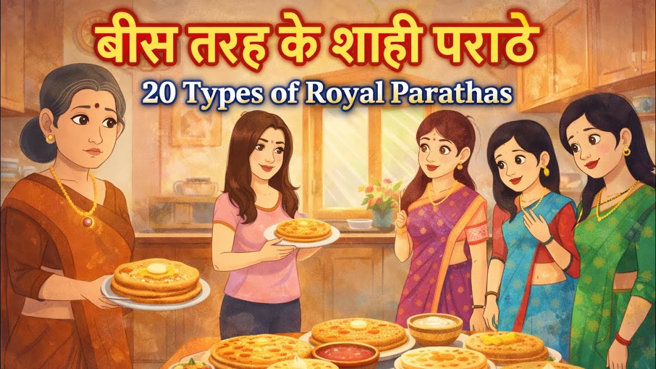 बीस तरह के शाही पराठे | Hindi Story | Bedtime Stories | Moral Story | Fairy Tales 