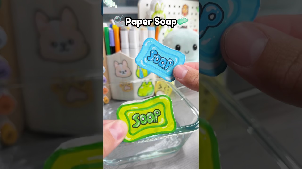 🫧Mini DIY Paper Soap!? #papersoap #diy #diycrafts #craft #crafts #papercraft #cutecrafts #cute