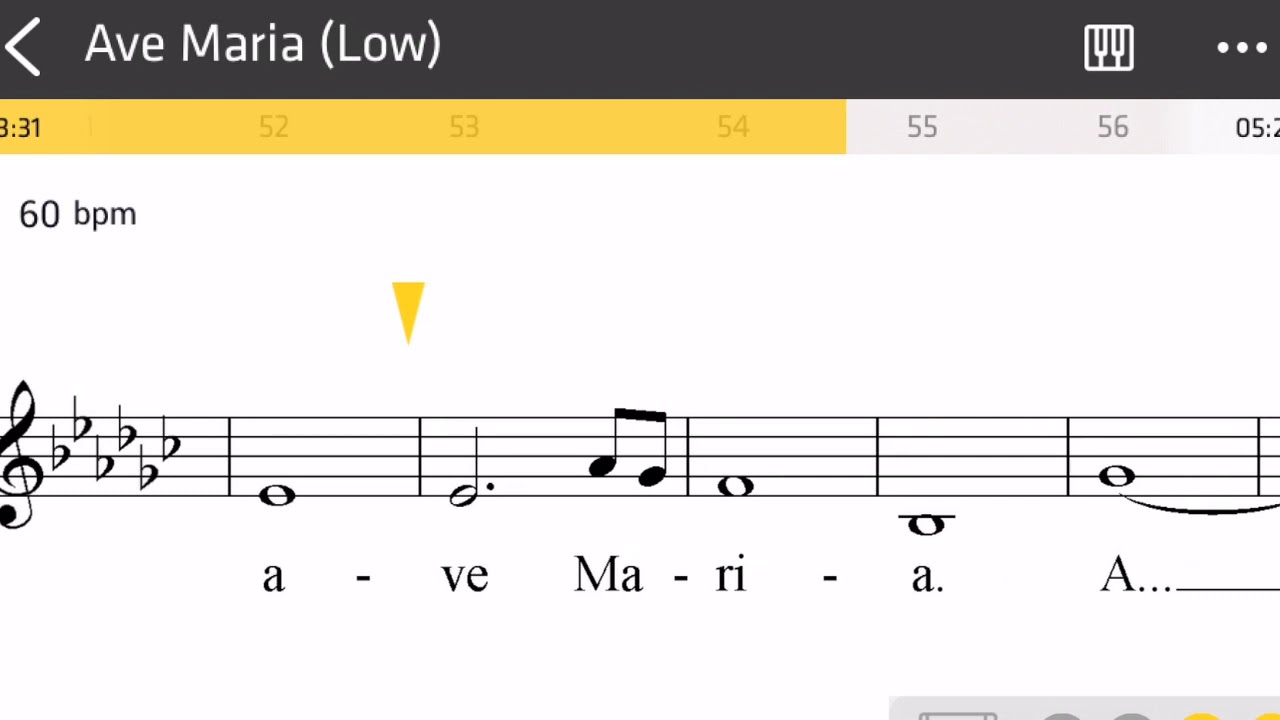 Ave Maria Caccini LOW Piano Accompaniment